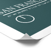 San Francisco Bay Map Poster (Ecke)