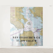 San Francisco Bay / Marin Landkreis CA Nautic Char Wandteppich (Vorderseite)