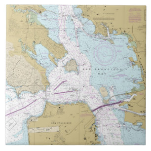 San Francisco Bay Nautical Chart Fliese
