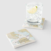 🧭 San Francisco Bay Nautical Chart Steinuntersetzer (Seitenansicht)