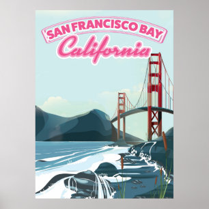 San Francisco Bay Reiseplakat Poster