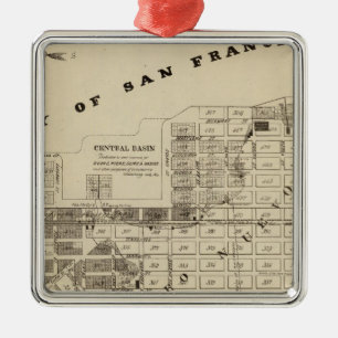 San Francisco Bay Salt Marsch Silbernes Ornament