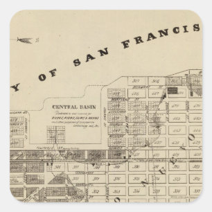 San Francisco Bay Salt Marsh Quadratischer Aufkleber