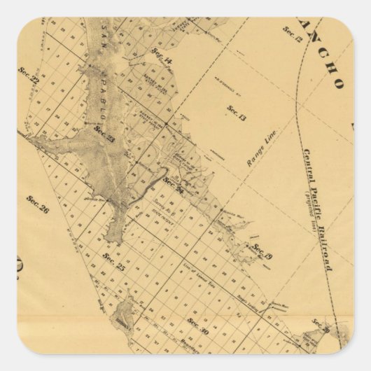 San Francisco Bay Salt Marsh Quadratischer Aufkleber (Vorderseite)