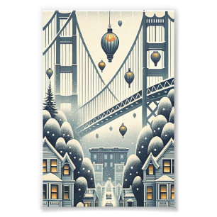 San Francisco Bay Weihnachtskarte Fotodruck