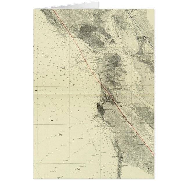San Francisco Bay zeigt San Andreas Rift (Vorne)