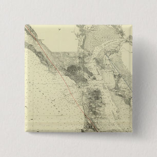 San Francisco Bay zeigt San Andreas Rift Button