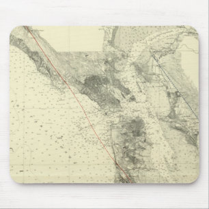 San Francisco Bay zeigt San Andreas Rift Mousepad