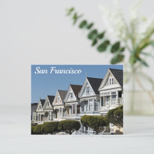 San Francisco bemalt Damen Postkarte (Stehend Vorderseite)