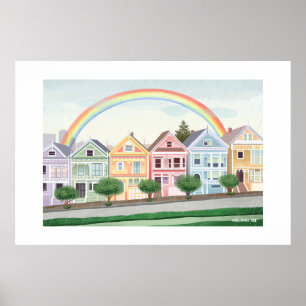 San Francisco bemalt Ladys Extra Large Print Poster
