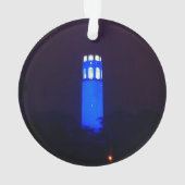 San Francisco Blue Coit Tower Ornament (Rückseite)