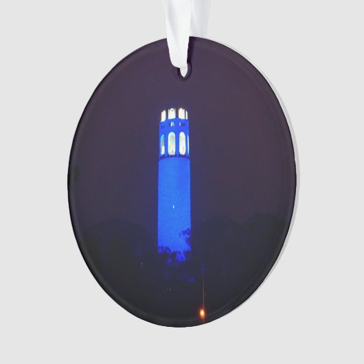 San Francisco Blue Coit Tower Ornament (Vorderseite)