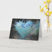 San Francisco Blue Heart - Karte (Gelbe Blume)