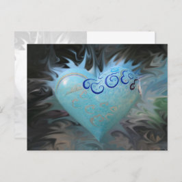 San Francisco Blue Heart - Postkarte