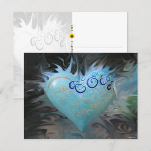 San Francisco Blue Heart - Postkarte