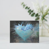 San Francisco Blue Heart - Postkarte (Stehend Vorderseite)