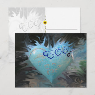 San Francisco Blue Heart - Postkarte