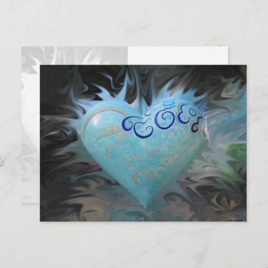 San Francisco Blue Heart - Postkarte (Vorne/Hinten)