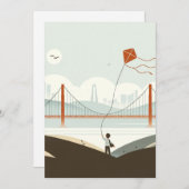 San Francisco Breeze - Kindermantel fliegt Feiertagskarte (Vorne/Hinten)