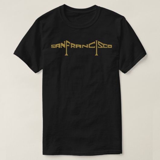 San Francisco Bridge 49ers Gold TShirt (Design vorne)