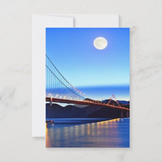 San Francisco Bridge Dankeschön Card Event Einladu Dankeskarte (Rückseite)