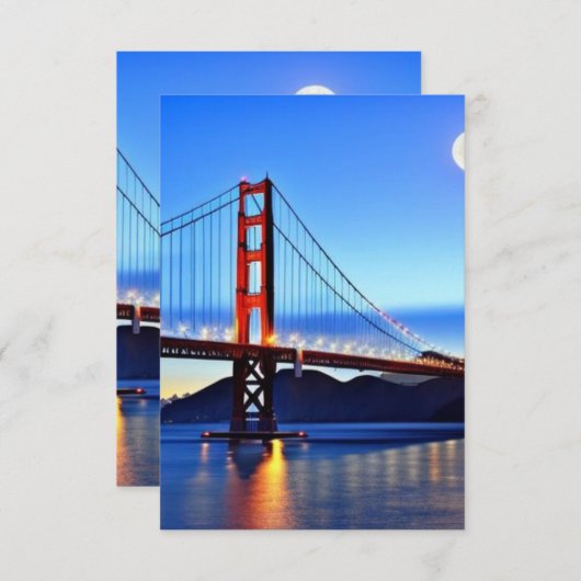 San Francisco Bridge Dankeschön Card Event Einladu Dankeskarte (Vorne/Hinten)