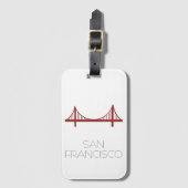 San Francisco Bridge Modern Gepäckanhänger (Vorderseite Vertikal)