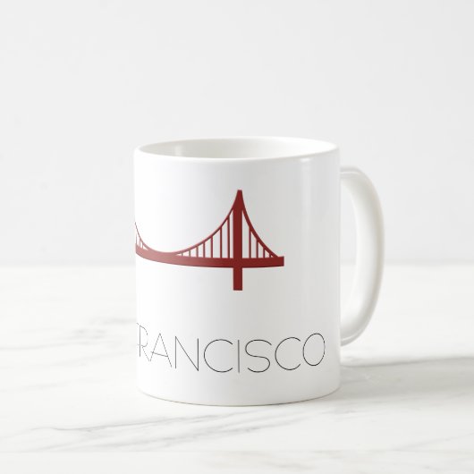 San Francisco Bridge Modern Kaffeetasse (VorderseiteRechts)