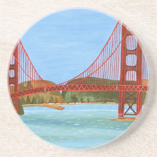 San Francisco Bridge Sandstein Untersetzer (Vorne)