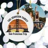 San Francisco Bridge Sunset Custom Foto Weihnachte Keramik Ornament