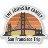 San Francisco Bridge Sunset Custom Laptop Aufkleber (Vorderseite)