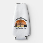 San Francisco Bridge Sunset Custom Souvenir Flaschenkühler (Vorderseite)