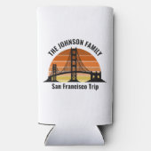 San Francisco Bridge Sunset Custom Souvenir Selters Dosenkühler (Rückseite)
