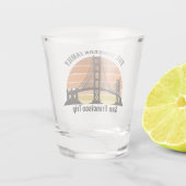 San Francisco Bridge Sunset Custom Trip Souvenir Schnapsglas (Rückseite)