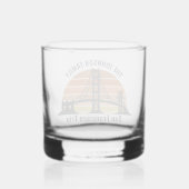 San Francisco Bridge Sunset Custom Trip Souvenir Whiskyglas (Rückseite)