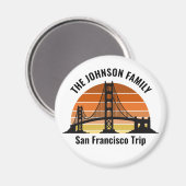 San Francisco Bridge Sunset Custom Vacation Magnet (Vorderseite/Rückseite)