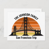 San Francisco Bridge Sunset individuell Postkarte (Vorne/Hinten)