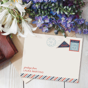 San Francisco Briefpapier mit Poststempel-Motiven