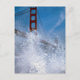 San Francisco Brücke unter Spray, Kalifornien, USA Postkarte