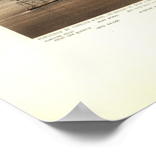 San Francisco CA 1878 Antike Panoramakarte Poster (Ecke)