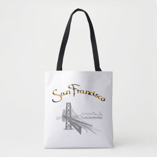 San Francisco, CA, Black, Gold, Cool Tasche (Vorderseite)