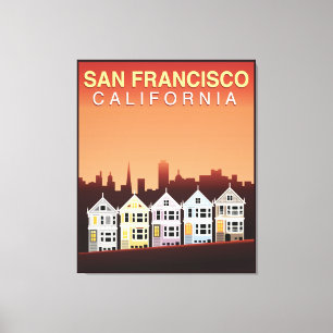 San Francisco, CA Die gestrichenen Damen Leinwanddruck