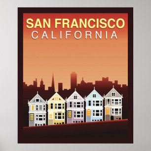San Francisco, CA   Die Painted Ladies Poster