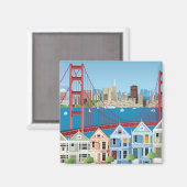 San Francisco, CA | Die Stadt am Meer Magnet (Vorderseite/Rückseite)
