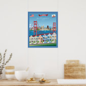 San Francisco, CA | Die Stadt am Meer Poster (Küche)