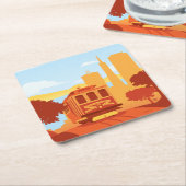 San Francisco, CA - Die Stadt an der Bucht Rechteckiger Pappuntersetzer (angewinkelt)