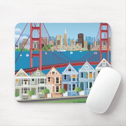San Francisco, CA | die Stadt durch die Bucht Mousepad (Mit Mouse)