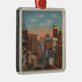 San Francisco, CA - Drahtseilbahnen, die steigen Silbernes Ornament (Rechts)