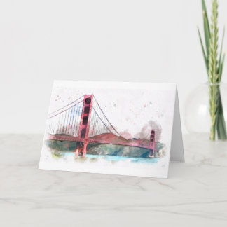 San Francisco, CA - Golden Gate Bridge Card Karte