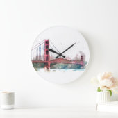 San Francisco, CA - Golden Gate Bridge Große Wanduhr (Zuhause)